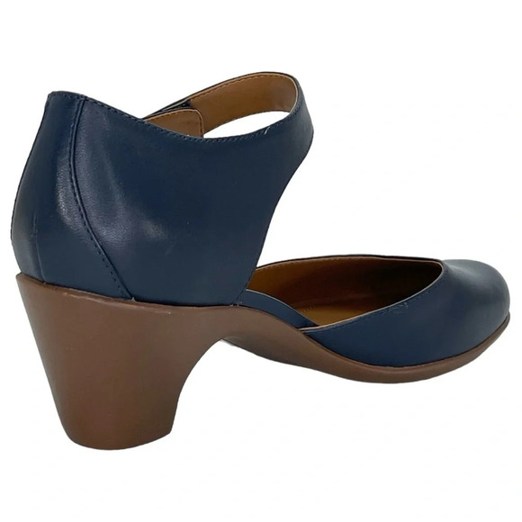 Easy Spirit Clarice Dark Blue Leather Womens Heels Size 10M - Picture 12 of 16